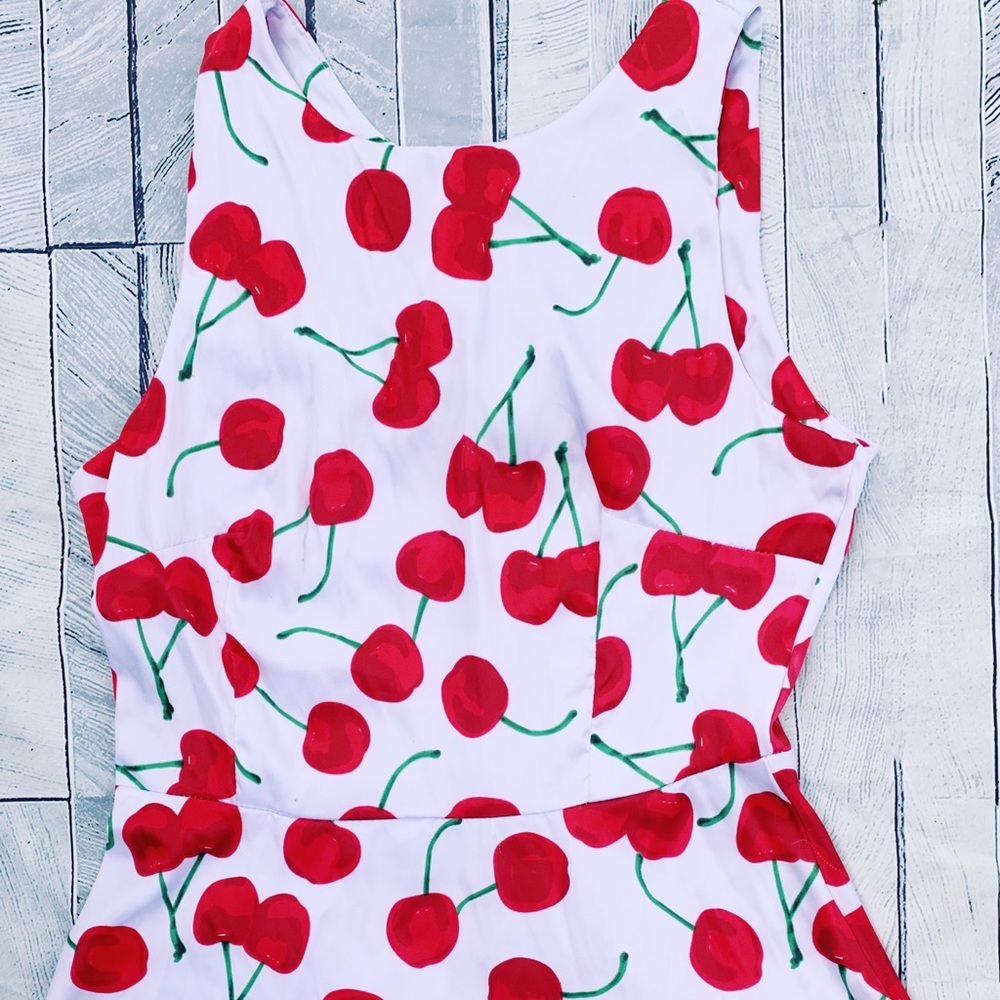 Mixinni satin silk cherry dress